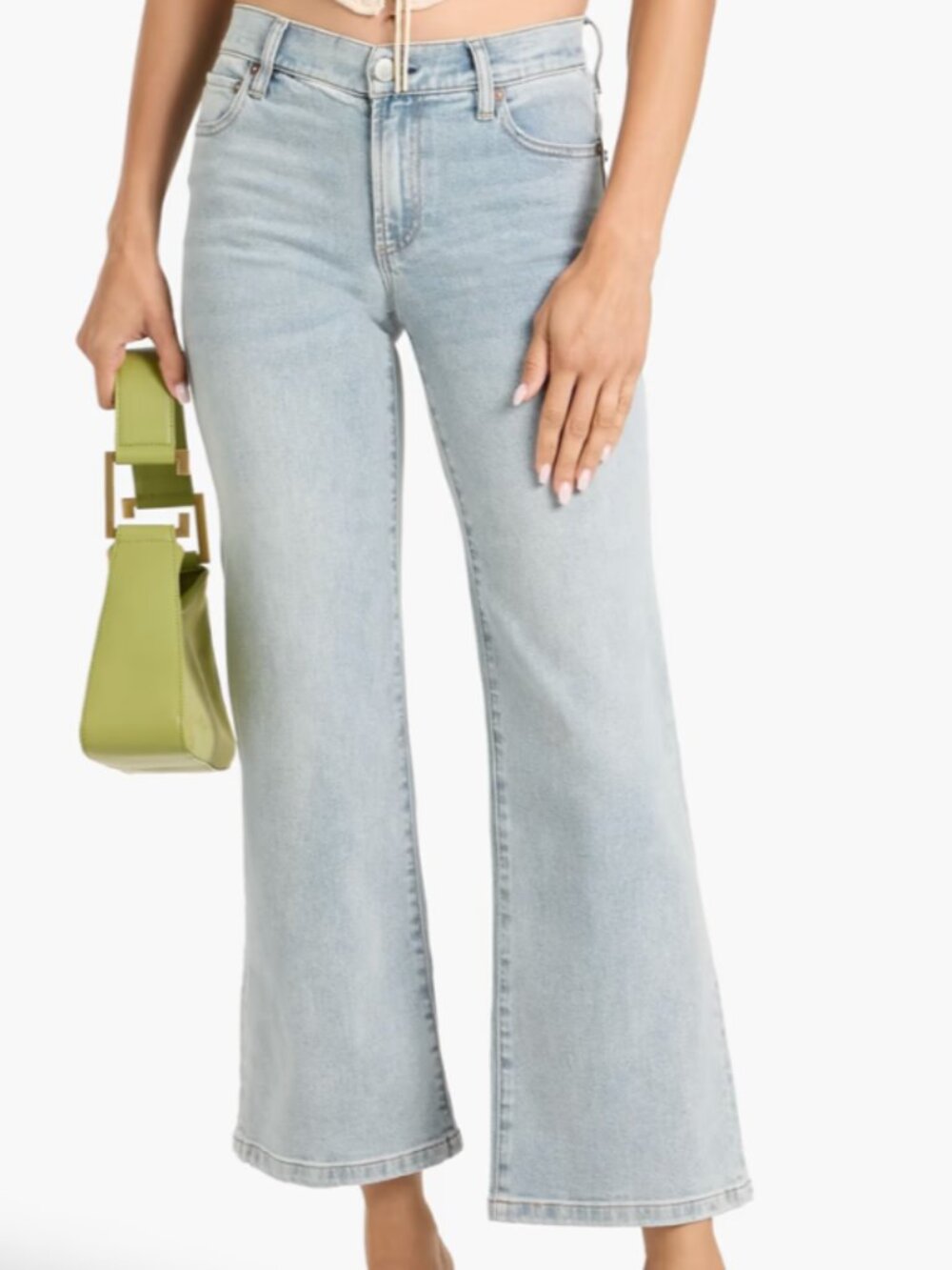 ALICE + OLIVIE Roxie Low Rise Straight Flare Jean in 24